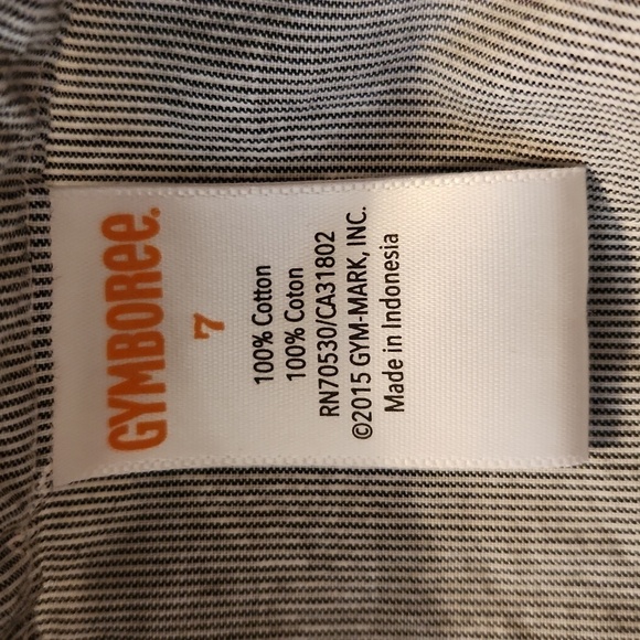 Gymboree Pinstriped Zebra Top Size 7 - Picture 8 of 9